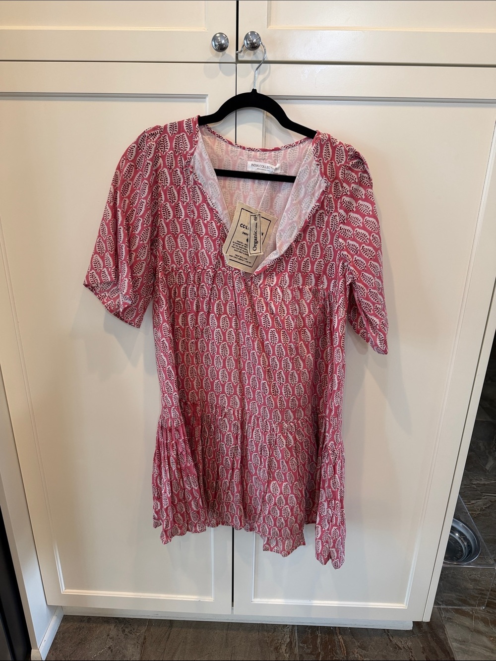 Emerson Fry Pink & White Printed V-Neck Tunic